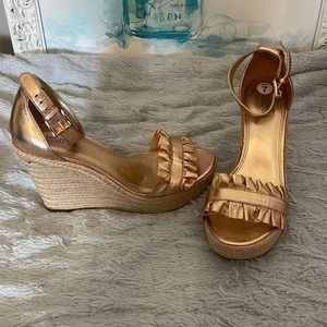 Michael kors metallic wedges